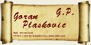 Goran Plasković vizit kartica